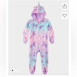 Children’s Place Foil Unicorn Fleece One Piece Pajamas